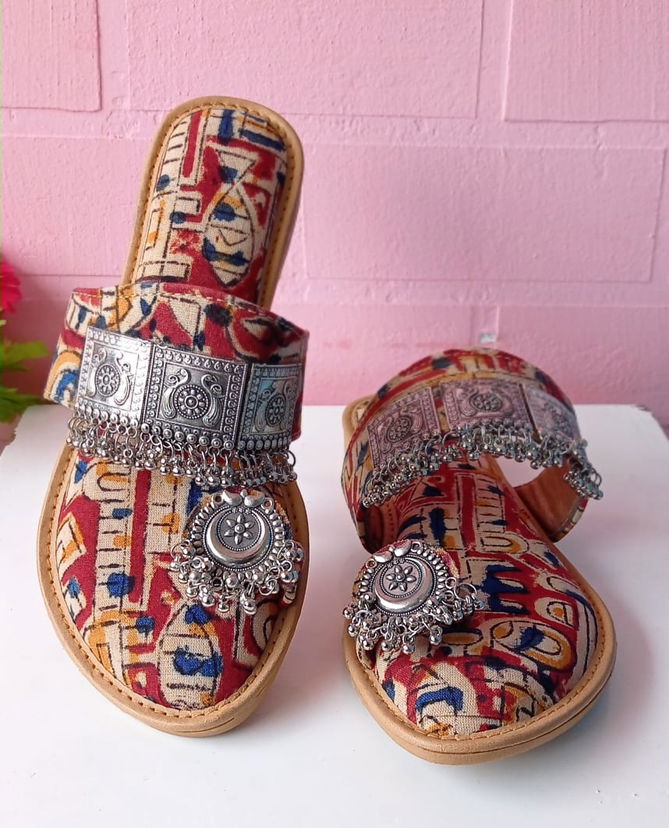 Jewel Embellished Printed Chappals Catalog
